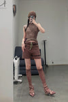 Vitelli leg cover FW22_LFT_002 gray coffee